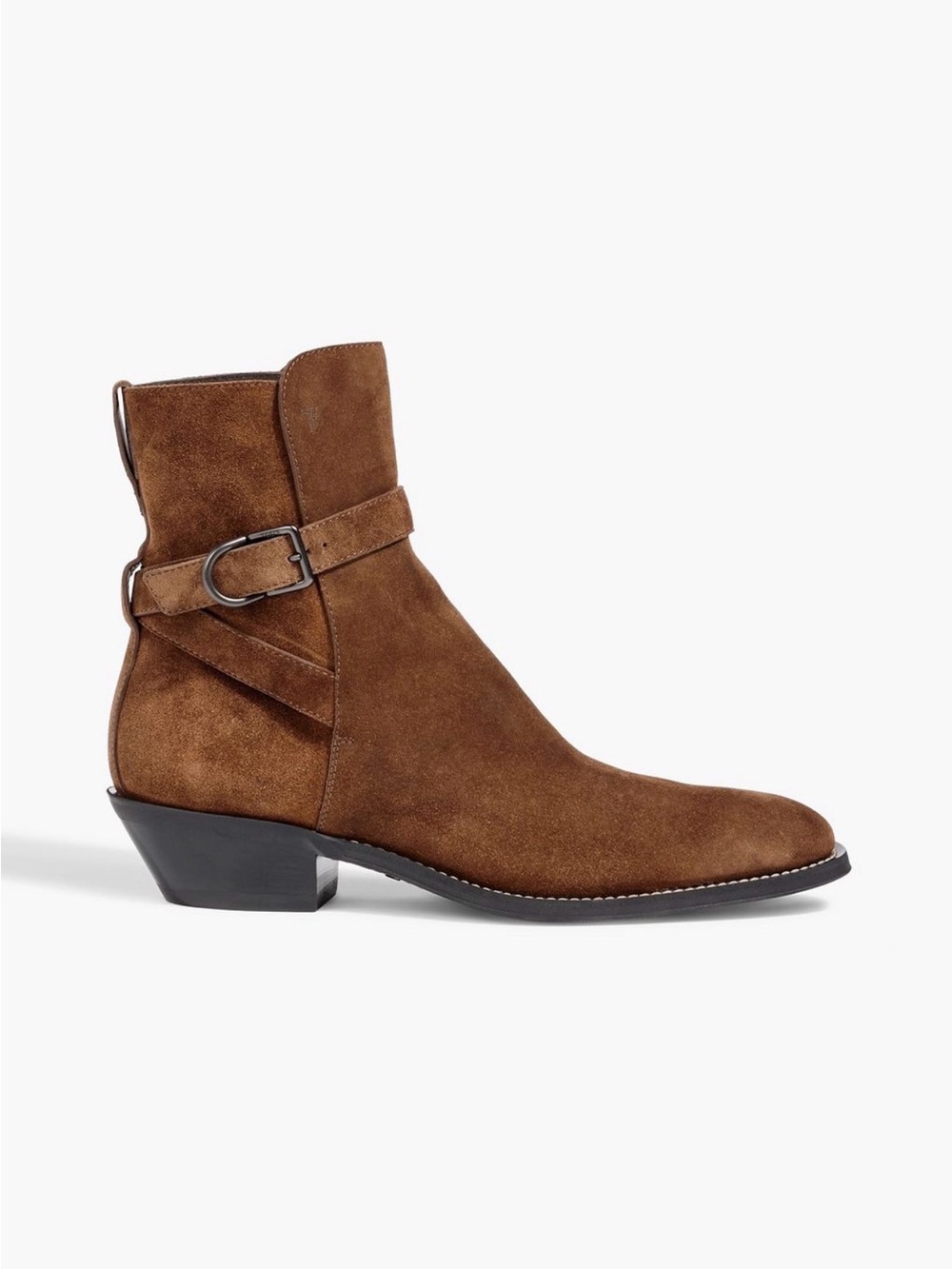 New In Box Tod's Cavallerizzo Texans Brown Suede Ankle Boots